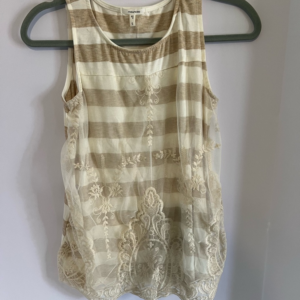Maurice’s Women’s Small Lace Front Tank